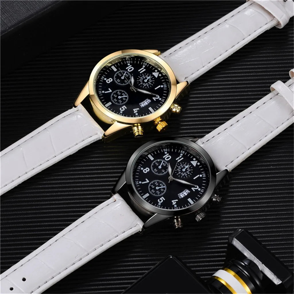 Luxury Man Watch High Quality Waterproof Chronograph Luminous Watch Popular Leather With Calendar Men'S Watch женские часы