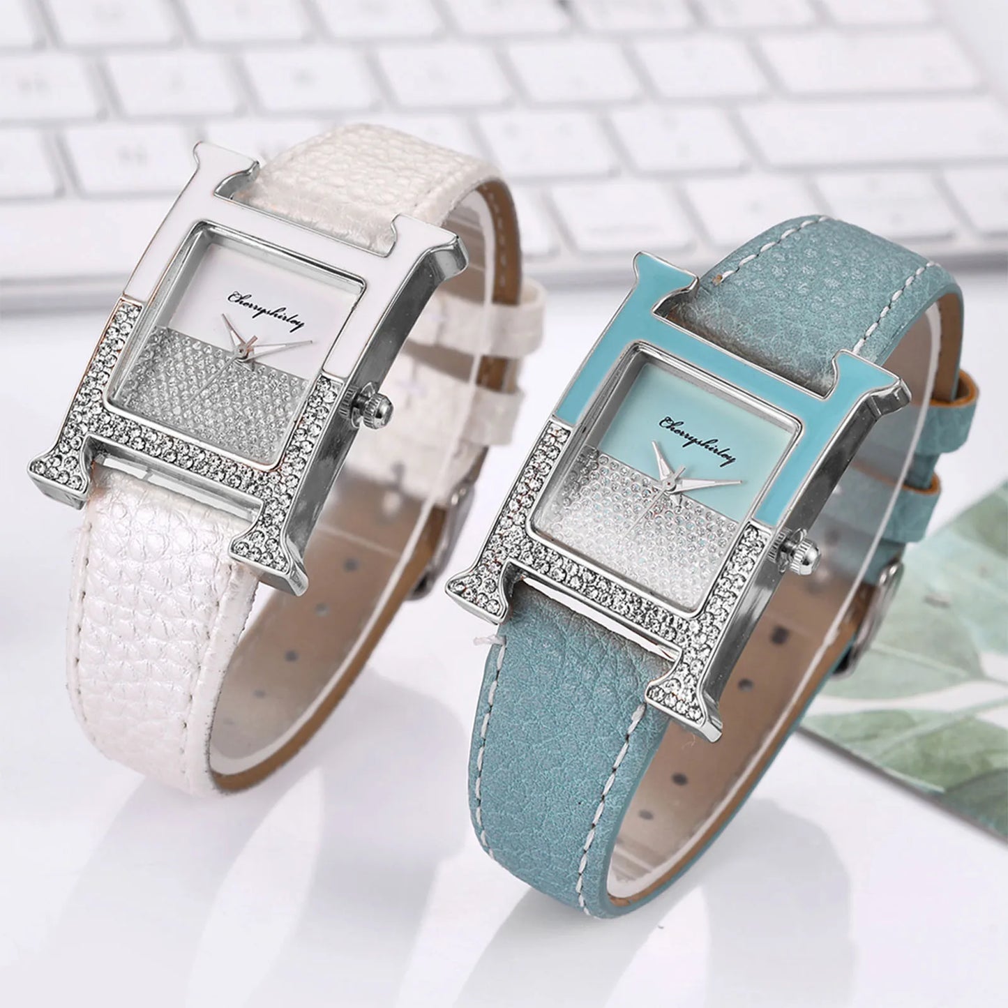 Analog Quartz Watch Casual Watch Ladies Strap Leather Women'S Watch Small Watch Women Elegant Classic Square Watch Reloj Mujer