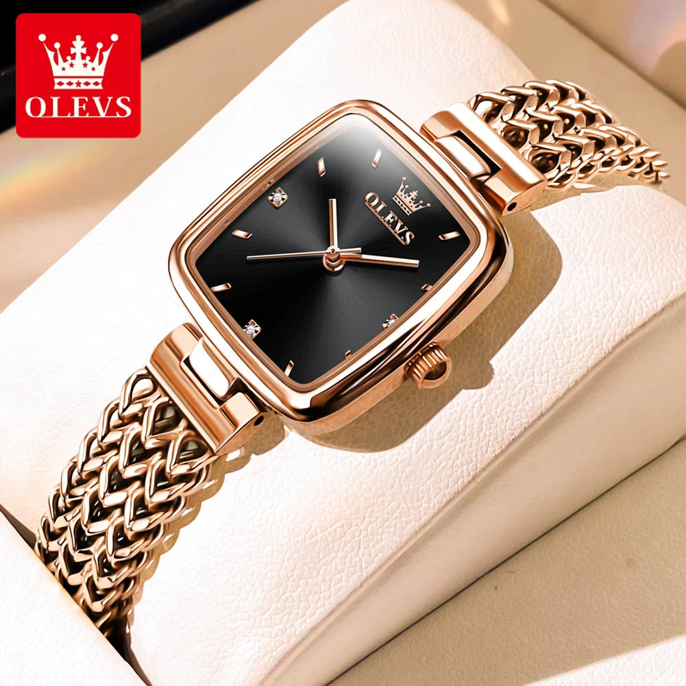 OLEVS Original Certification Brands Women's Watches Trend Simple Atmosphere Stainless Steel Waterproof Quartz Wrist watch Luxury