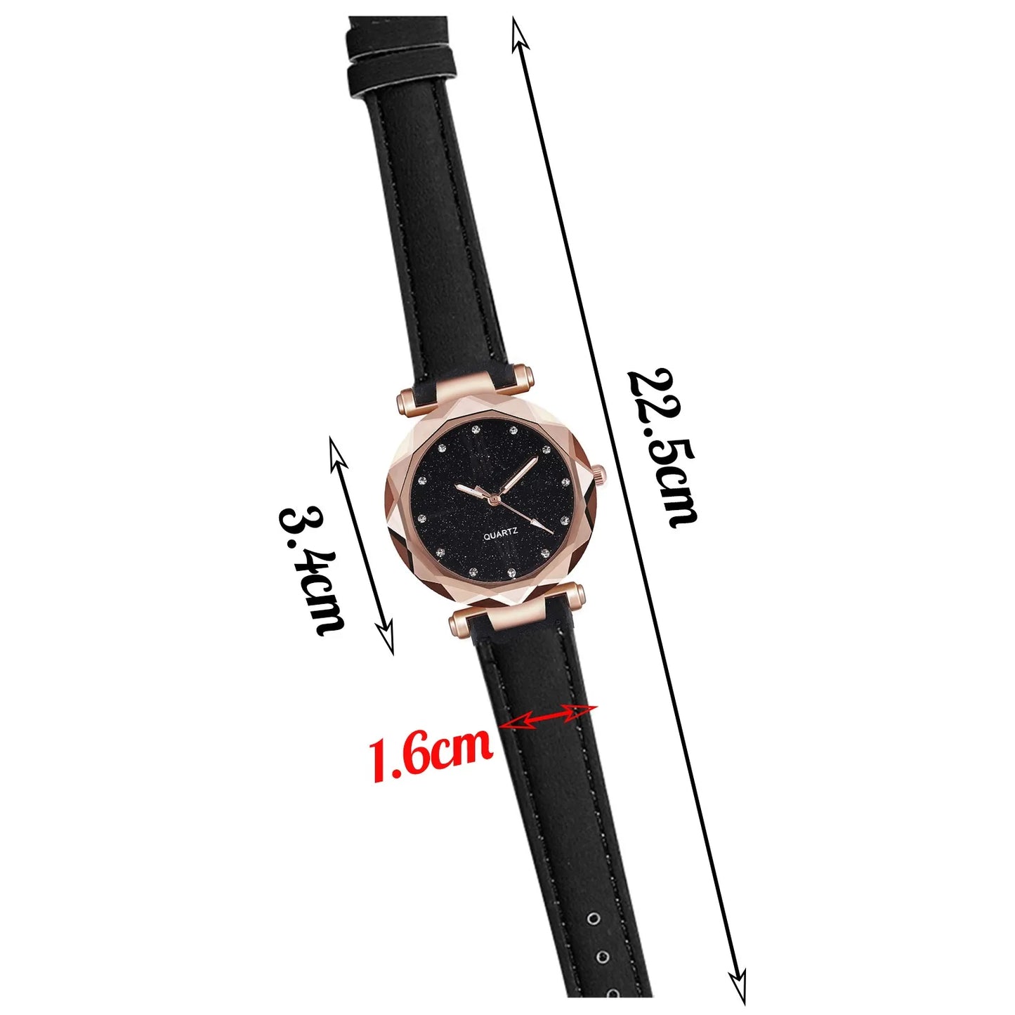 Women'S Wristwatch Stars Little Point Frosted Belt Watch Dotted With Roman Scale Watch Trend Female Watch Leather Strap Reloj