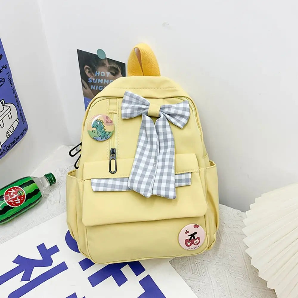 Fashion Bow Backpack Children's School Backpack Large Capacity Nylon School Bags Elementary School Book Bags Outdoor Travel Bag