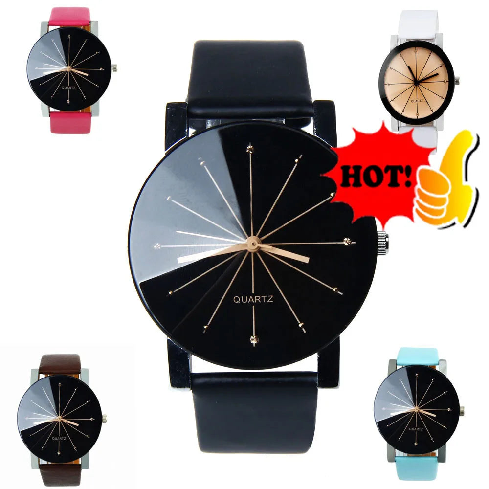 Watch Womens Men Quartz Dial Clock Leather Wrist Watch Round Case Bk Casual Watch Fashion Casual Leather Belt Watches Montre