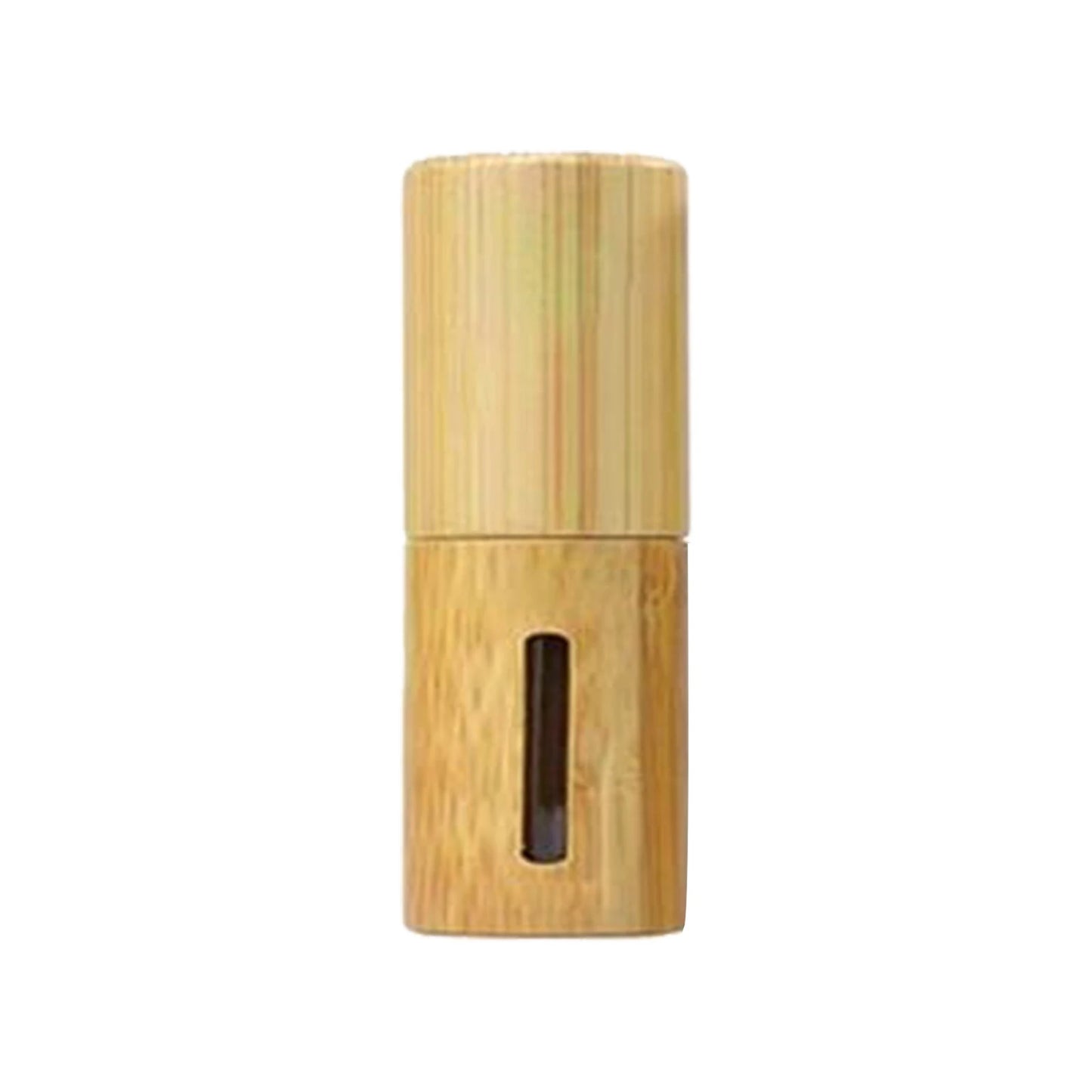 Bamboo Roll on Bottle 3/5/10ml Wood Roller Bottle Essential Oil Lip Gloss Refillable Tube Empty Wood/Glass Bottle Perfume 1PC