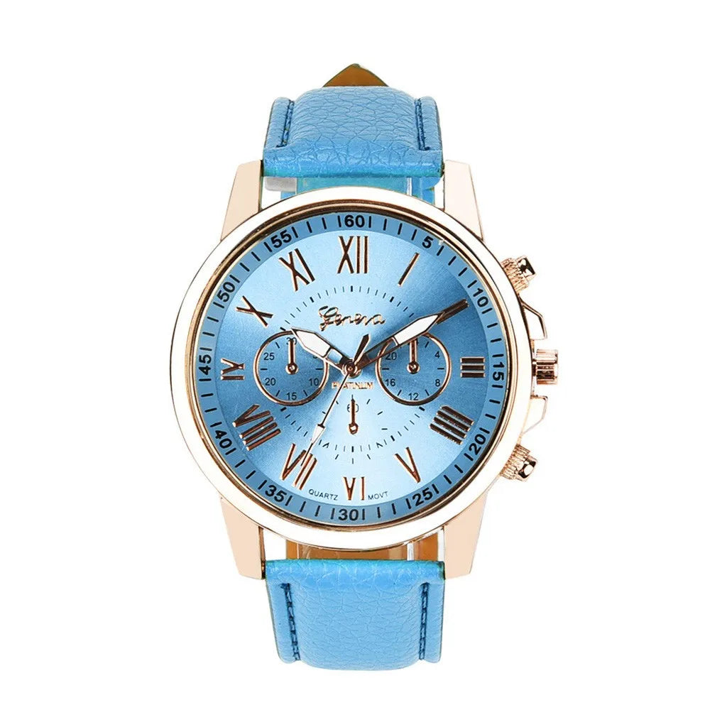 Women's Digital Wristwatches Roman Numerals Faux Leather Analog Quartz Watch Wristwatches Watches For Women Leather reloj mujer