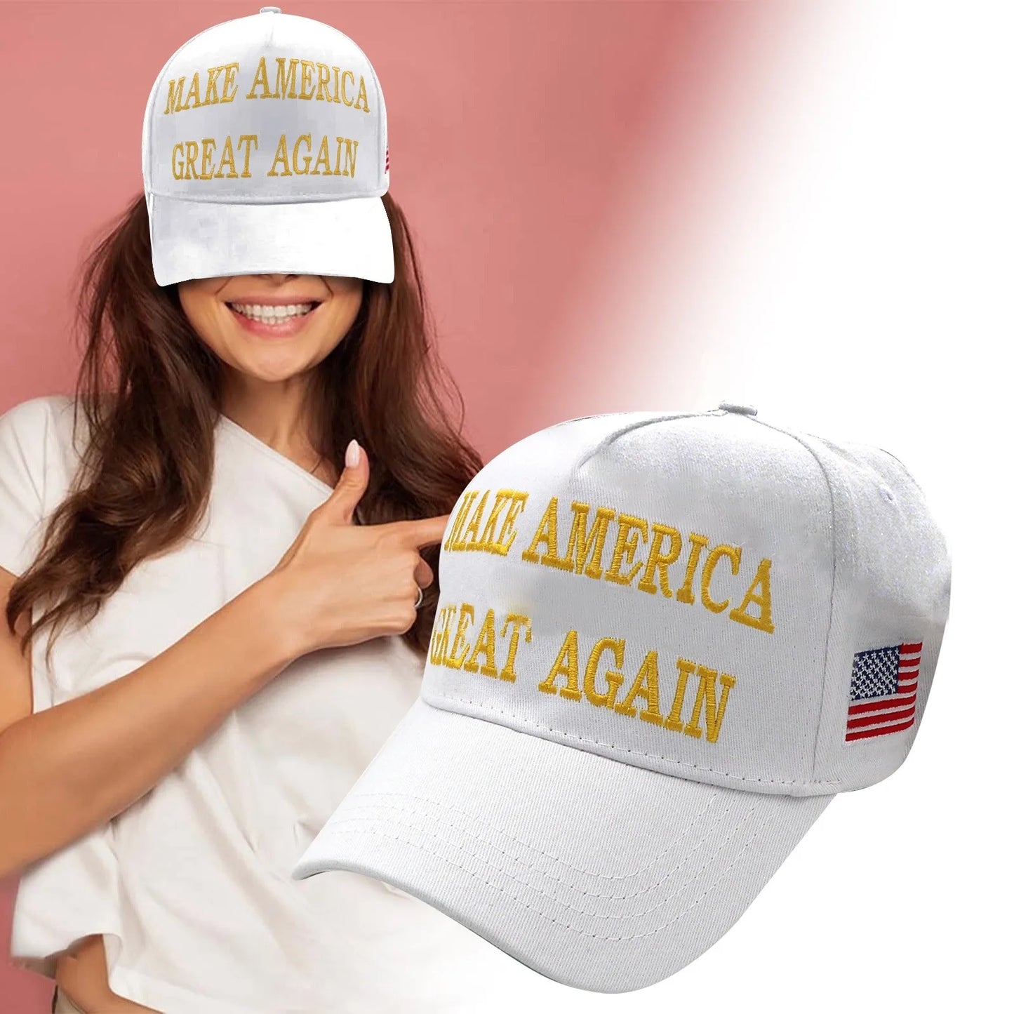 MAGA Baseball Hat 2024 Republican Trump Make America Great Again Hat Red Black White Peaked Cap Fashion Clothes Accessories