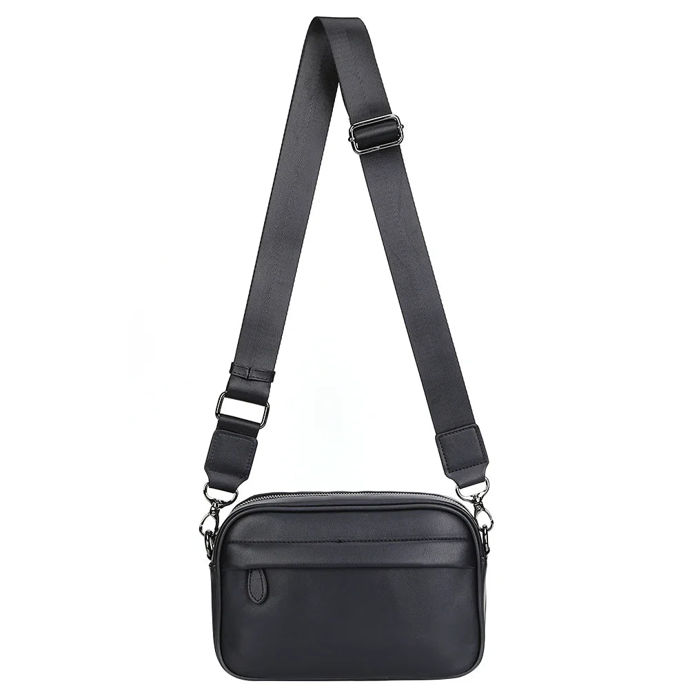 Business Shoulder Bag for Men PU Leather Messenger Bag Male Casual Sling Belt Crossbody Bags Man Design Handbag Purse Men's Bag