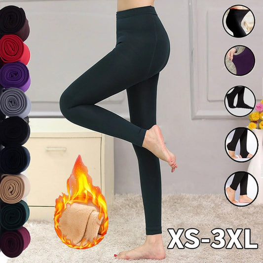 Tights Women Thick Warm Leggings High Waist Elastic Pants Elastic Autumn Winter Solid Color High Stretch  Stretch Pants 2024