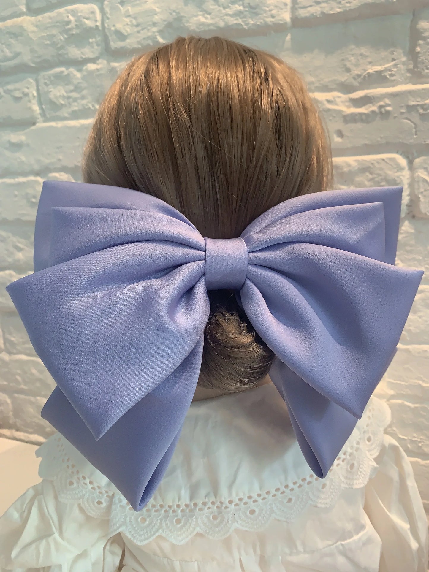 High Quality Bow Hairpin Women Popular Headwear Satin Fixed Hair Clip Large Retro Headdress Ponytail Clip Hair Accessories