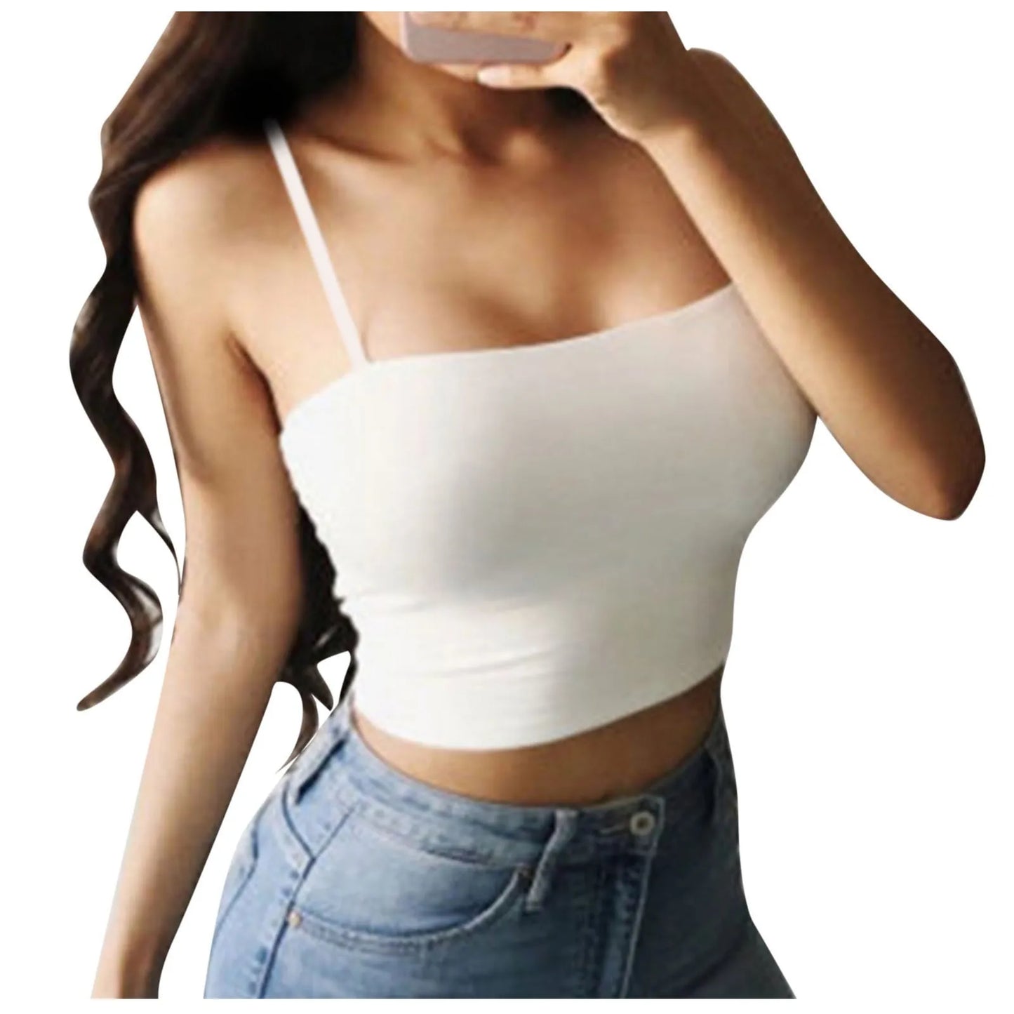 Sexy Tank Tops Summer Sleeveless Crop Top Women Solid Color Backless Camisole Fashion Casual Camis Stretchy Tight Underwear Vest