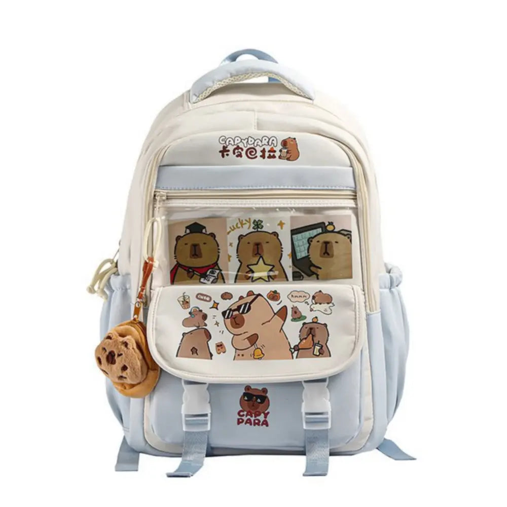 Capibara Backpack 2025 New Model Cute School Bag Fashion Cartoon Print Campus Backpack Teenager's Back to School Backpack