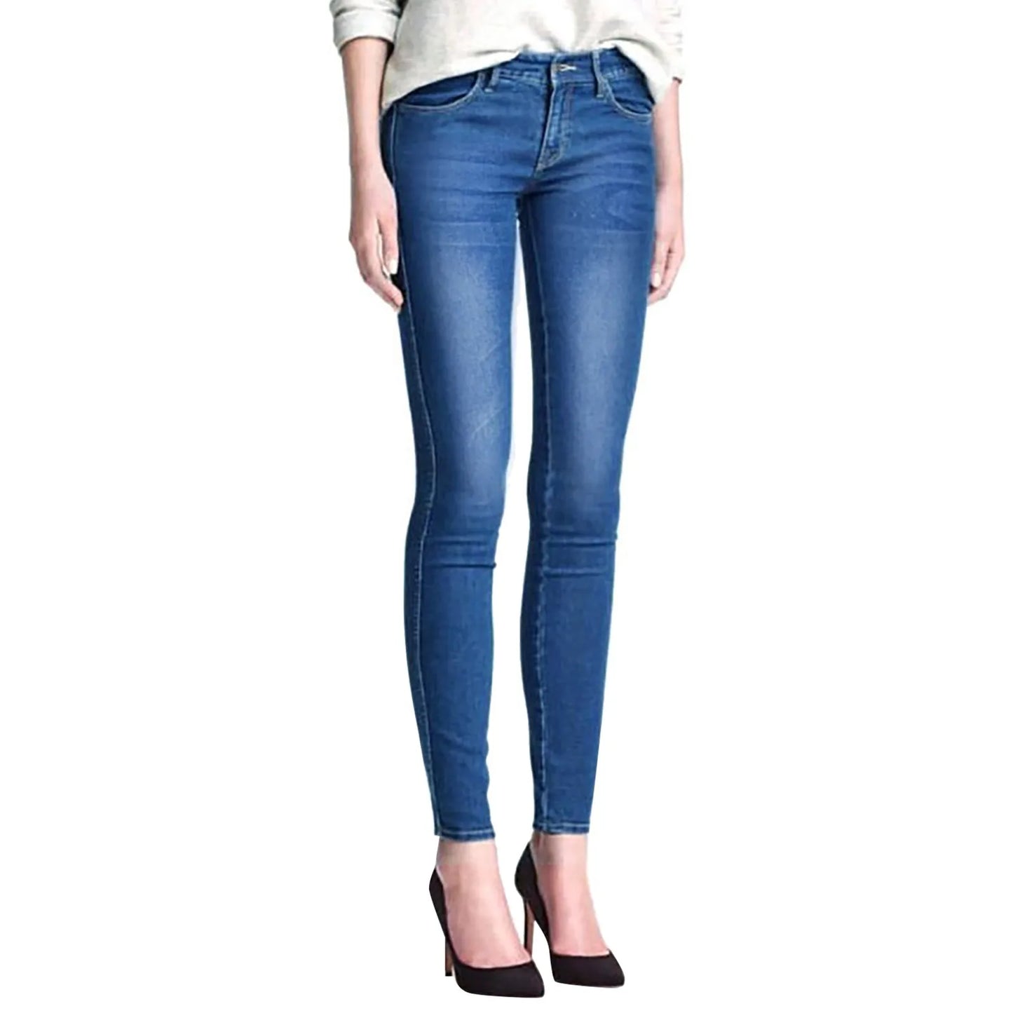 Tight Denim Trousers For Womens Low Waist Button Skinny Pencil Jeans Small Feet Slim Ladies Jeans Ladies Denim Trousers 여성바지