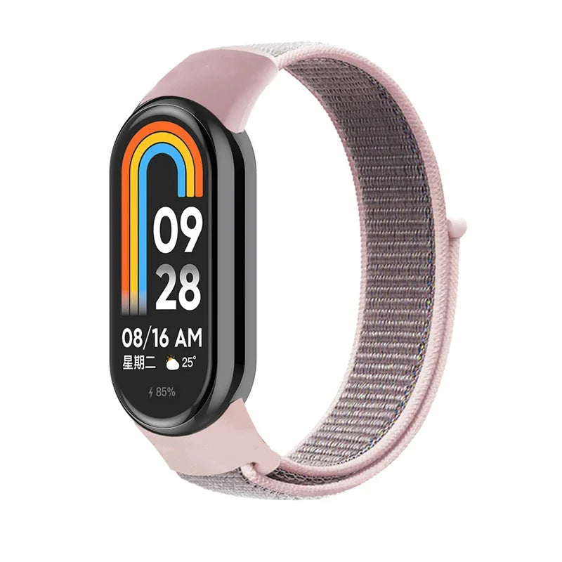 Nylon loop watchband For Xiaomi mi Band 8 smartwatch Sport miband8 NFC Correa Breathable Replacement Bracelet smart band 8 Strap