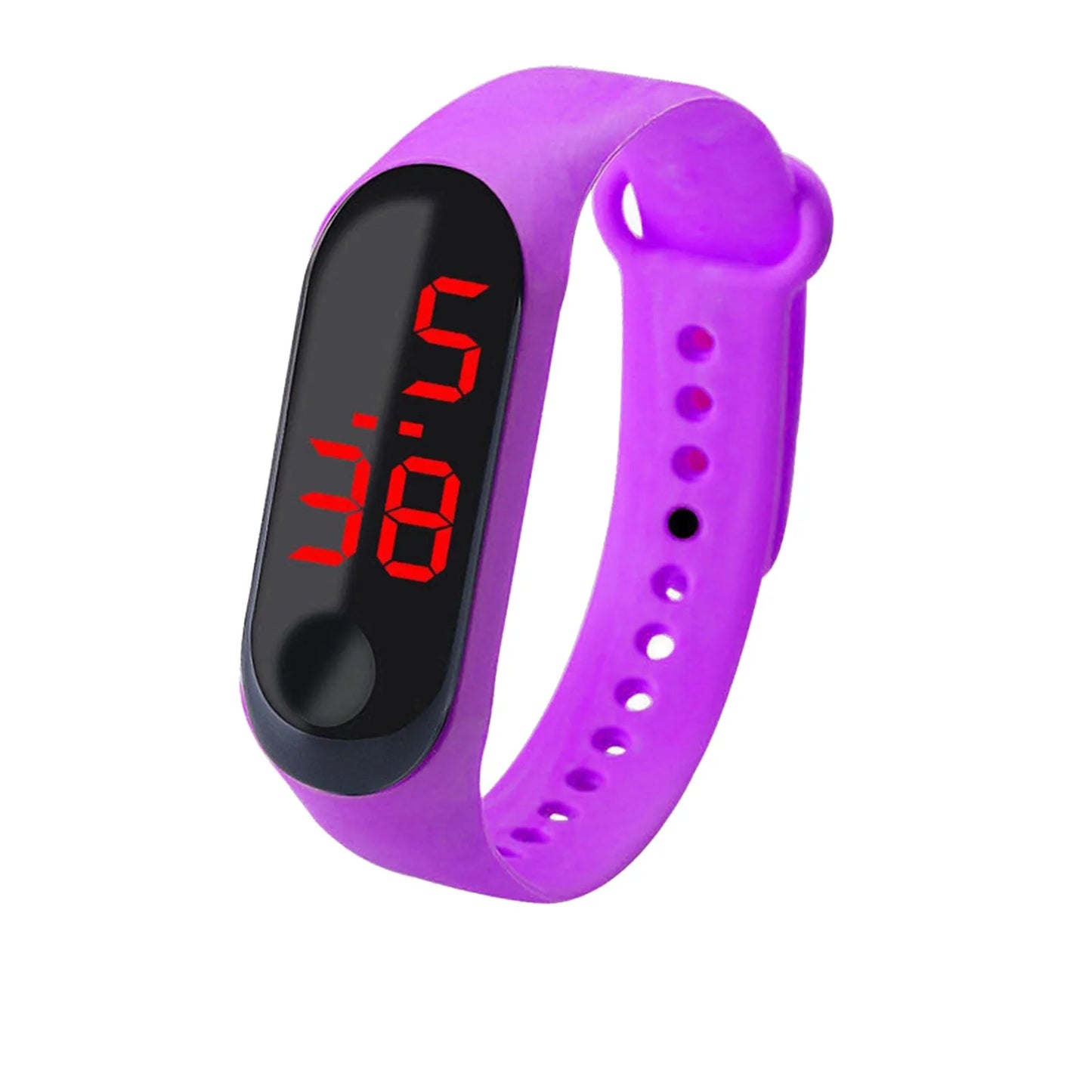 Led Screen Digital Watch Fitness Sports Electronic Digital Watch Bracelet Single Button Control Wristwatches Women Men Watches