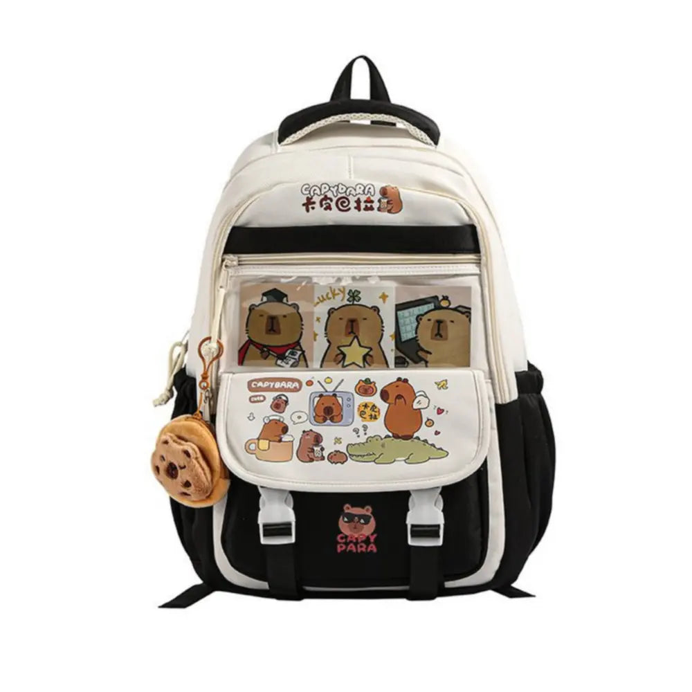 Capibara Backpack 2025 New Model Cute School Bag Fashion Cartoon Print Campus Backpack Teenager's Back to School Backpack