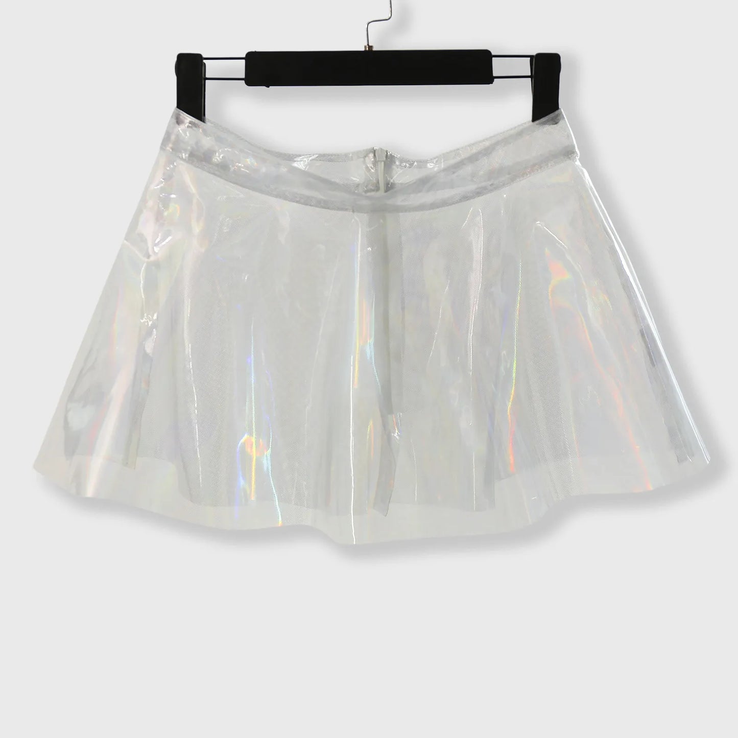 Skirts for Women Women Flared Pleated Skirts Shiny See Through Mini Skirt High Waist Clubwear Novelty High Waist Pleated Skirt