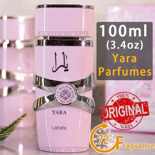 100% Original 3.4oz Yara Amber Vanilla Perfumes Women's Man Lasting Fragrance Spray Perfume Yara Moi Tous Asad Christmas Gift