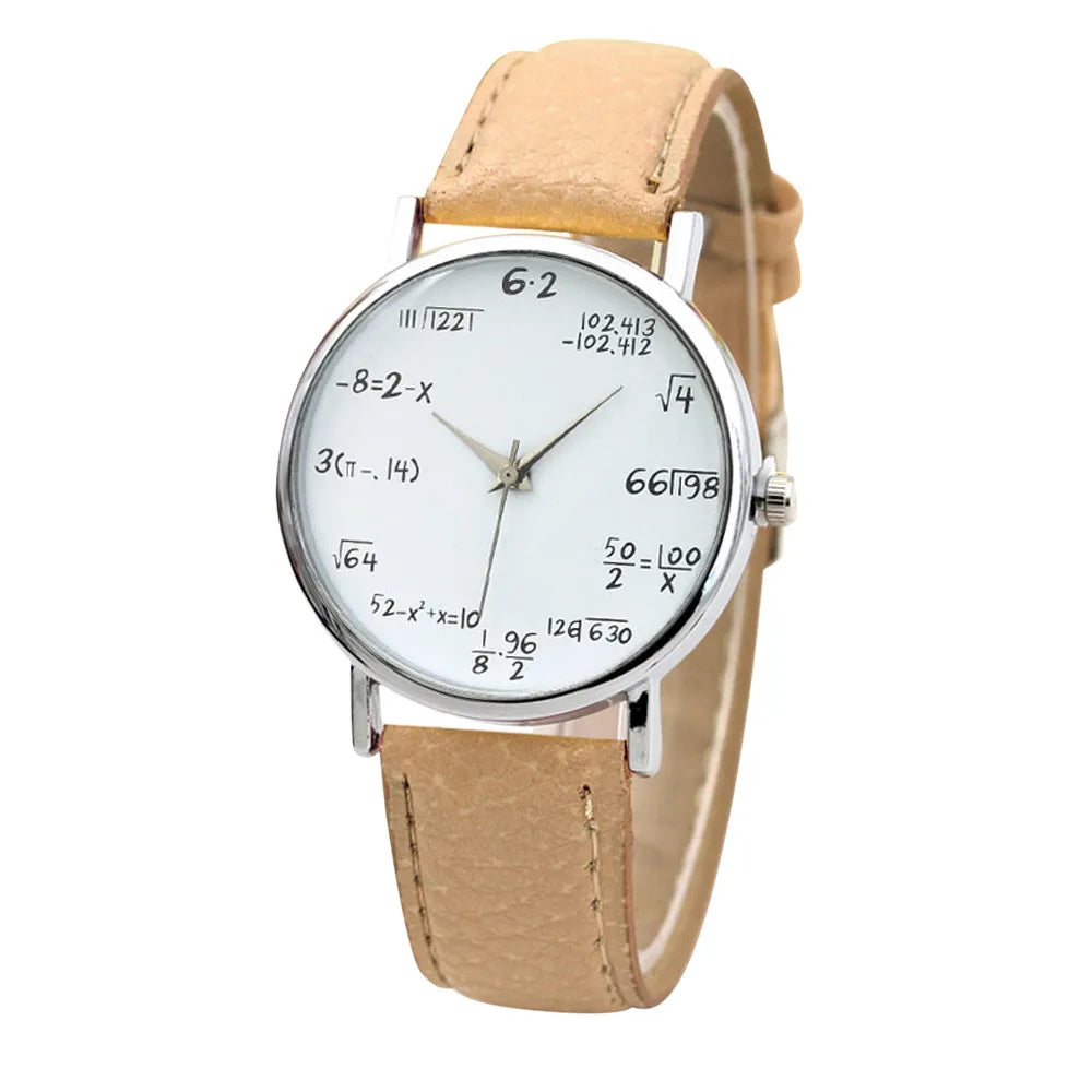 Free Shipping Items Digital Wristwatches Watches For Women Mathematical Equation Watch Without Scale Belt Ladies Watches