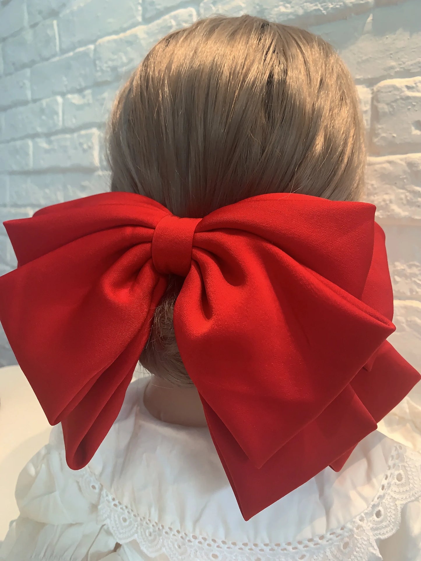 High Quality Bow Hairpin Women Popular Headwear Satin Fixed Hair Clip Large Retro Headdress Ponytail Clip Hair Accessories