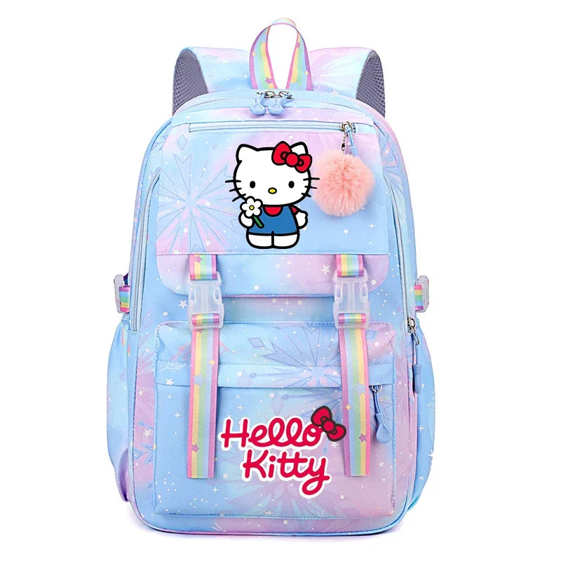 Kuromi & Cinnamoroll Large Capacity Backpack, Lightweight Cute Daypack, Cartoon Schoolbag, Girl Casual Travel Commute Knapsack