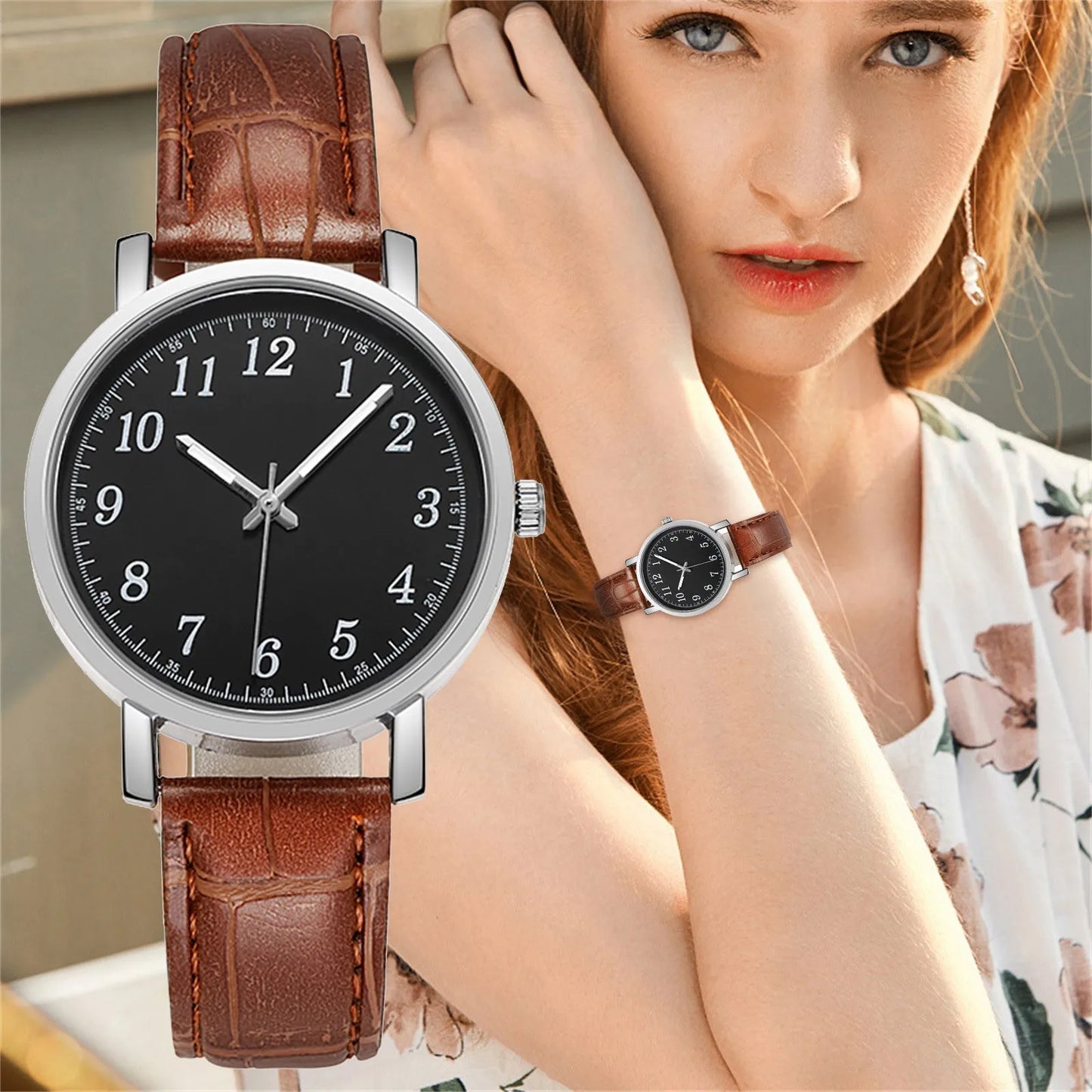 Watches For Women Silver Men'S Watch Digital Chronograph Men'S Luxury Leather Quartz Gift Ladies Women'S Electronic Watches