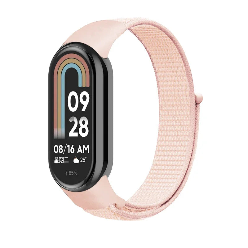 Nylon loop watchband For Xiaomi mi Band 8 smartwatch Sport miband8 NFC Correa Breathable Replacement Bracelet smart band 8 Strap