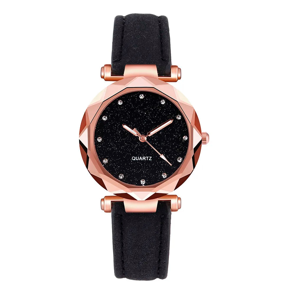 Luxury Women Watch Female Korean Fashion Rhinestone Dial Bracelet Wristwatch Ladies Rose Gold Luminous Quartz Watch RelóGio