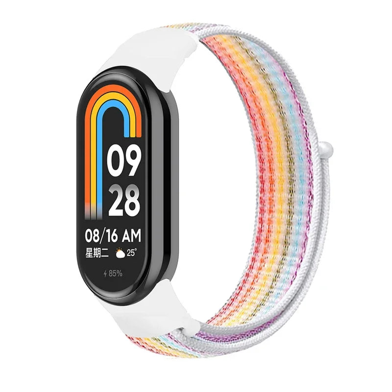 Nylon loop watchband For Xiaomi mi Band 8 smartwatch Sport miband8 NFC Correa Breathable Replacement Bracelet smart band 8 Strap