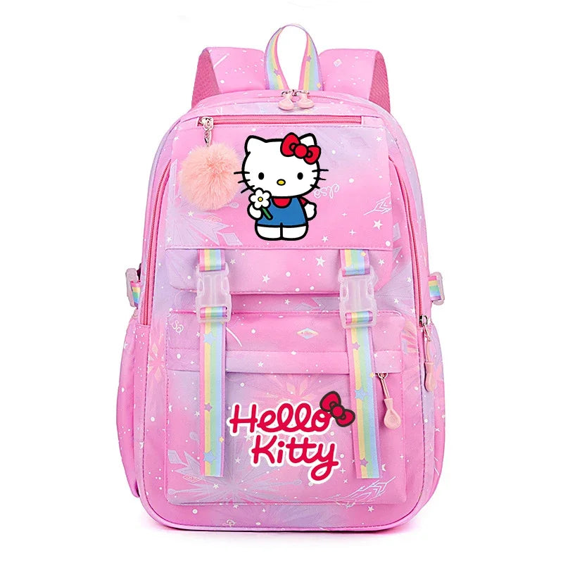 Kuromi & Cinnamoroll Large Capacity Backpack, Lightweight Cute Daypack, Cartoon Schoolbag, Girl Casual Travel Commute Knapsack