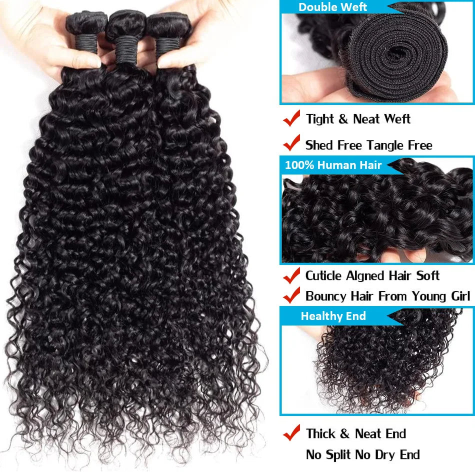 Cosdelu 30 40 Inch Loose Deep Wave Human Hair Bundles Brazilian Curly 2 3 4 Bundles Raw Hair Extensions Double Weft Wholesale