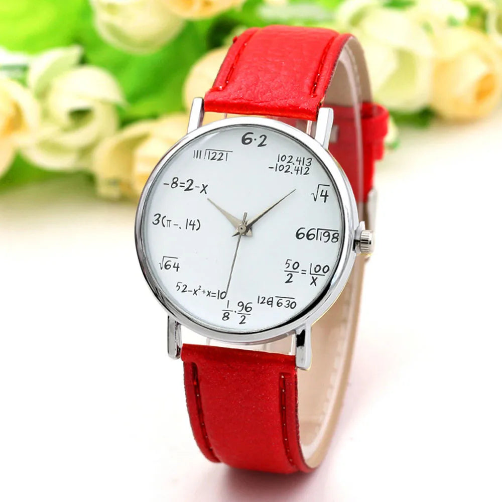 Free Shipping Items Digital Wristwatches Watches For Women Mathematical Equation Watch Without Scale Belt Ladies Watches