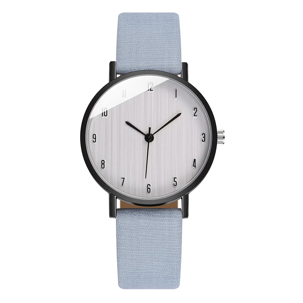 Women's Quartz Leather Bnewv Strap Watch Analog Wrist Watch Fashionable Simple Style Quartz Wristwatch Reloj Mujer Free Shiping