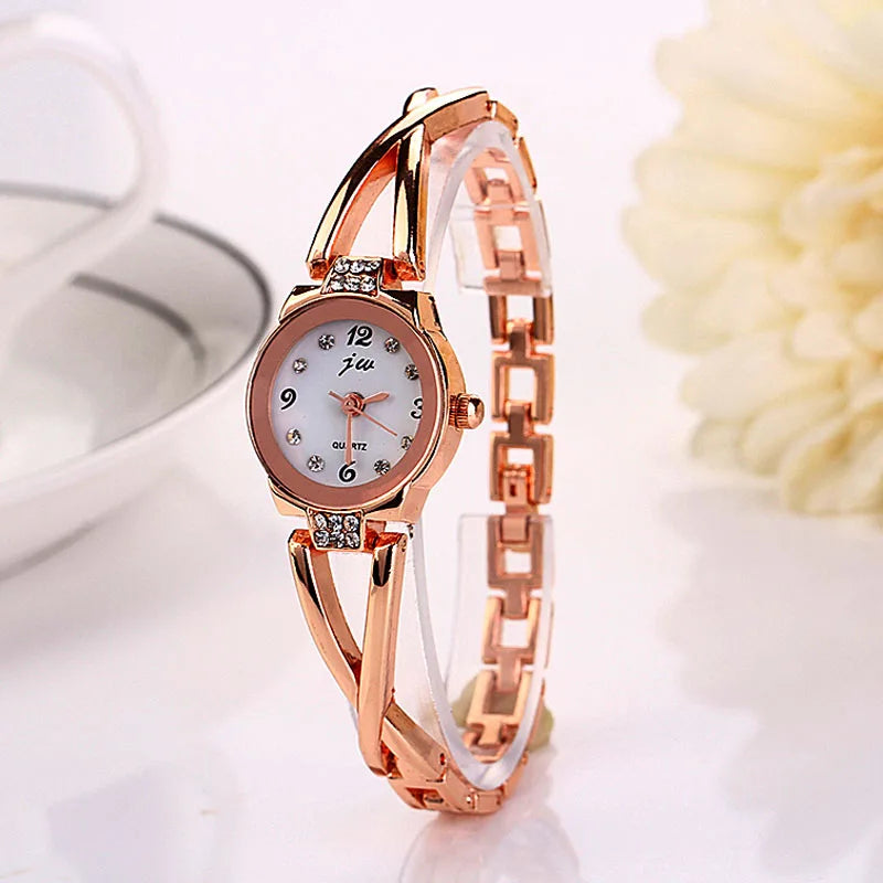 Korean Style Fashion Women Girl Bracelet Watch Ladies Stainless Steel Alloy Wristwatch Exquisite Luminous Quartz Watches relogio