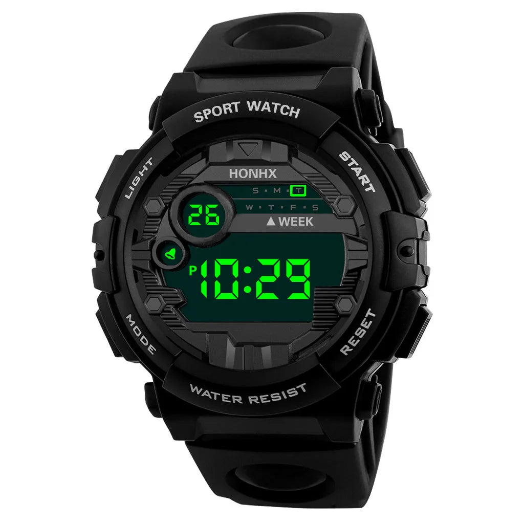 Honhx Luxury Mens Digital Led Watch Date Sport Men Outdoor Electronic Watch Waterproof Outdoor Sports Fitness Military Watches