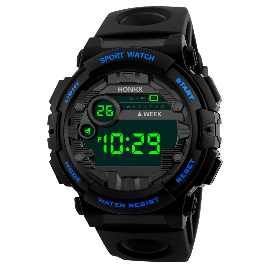 Honhx Luxury Mens Digital Led Watch Date Sport Men Outdoor Electronic Watch Waterproof Outdoor Sports Fitness Military Watches