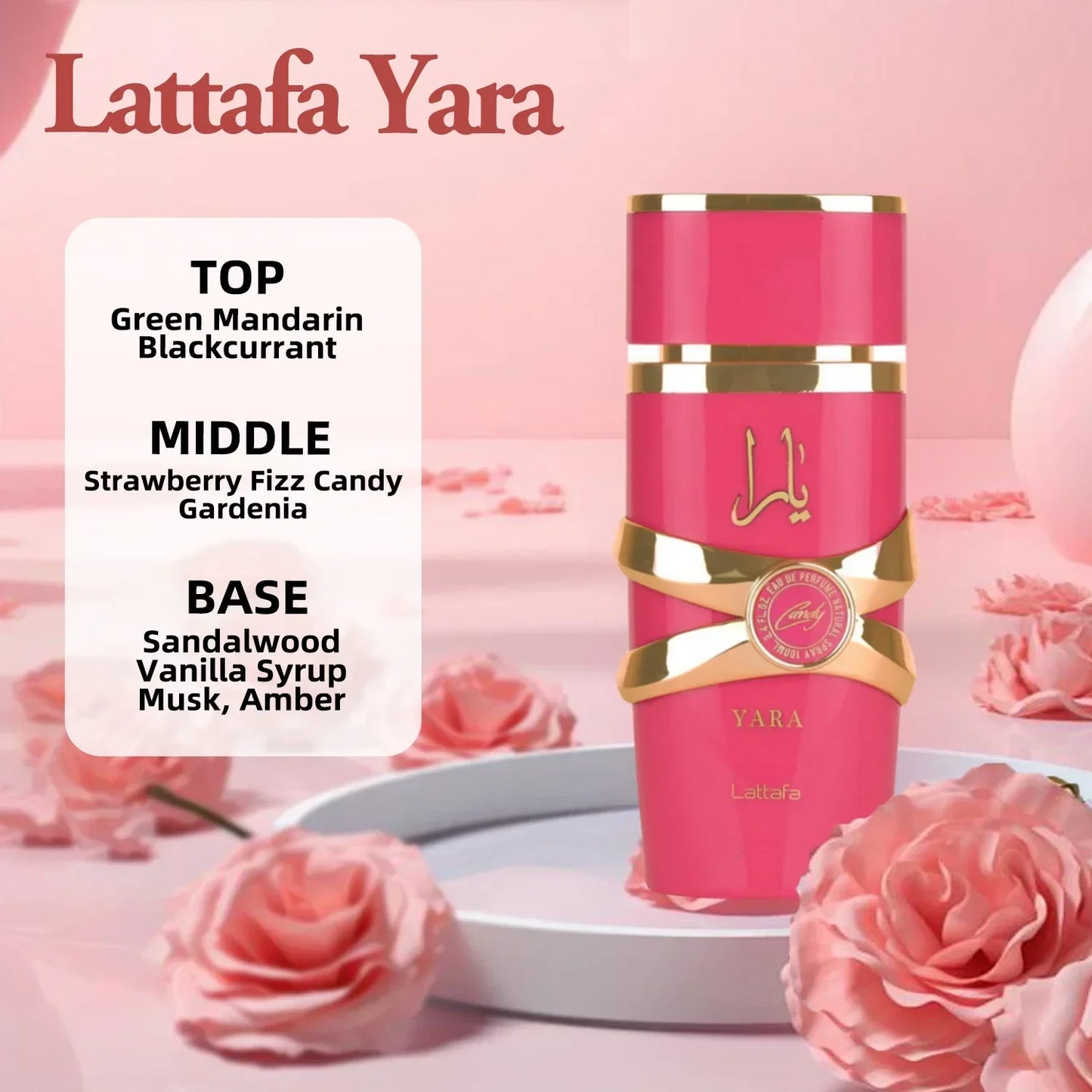 Original Arabic Lattafa Yara Perfume Long-lasting Women's Men's Eau De Parfum Pheromones Fragrance Spray Original High Quality