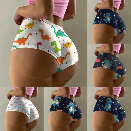 Underwear For Women Thong Women'S Fashion Sexy High Wais Underwear Printed Seamless Breathable AzdıRıCı Iç çAmaşıR KadıN