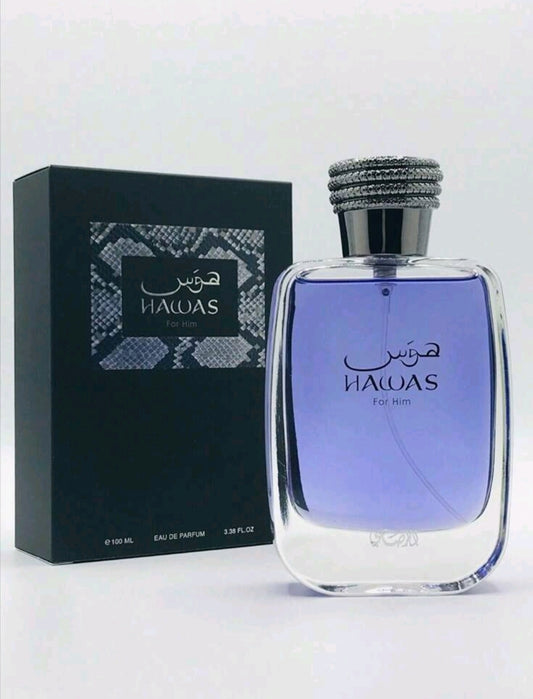 Rasasi Hawas de RASASl, un eau de parfum en spray for man 3,4 onzas (100 ml)